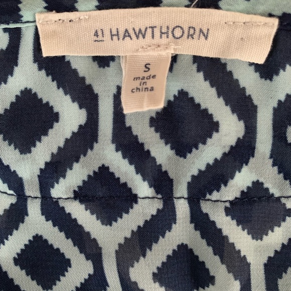 41 HAWTHORN Stitch Fix Small Blue Studded Blouse - Picture 6 of 6